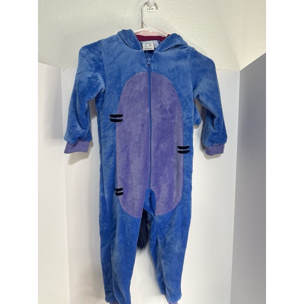 Eeyore Blue‎ Body Suit Pajamas With Hood Children’s Size 5 NWT